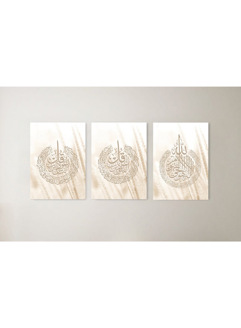 Tableau of three islamic decor  - Modern art - islamic art